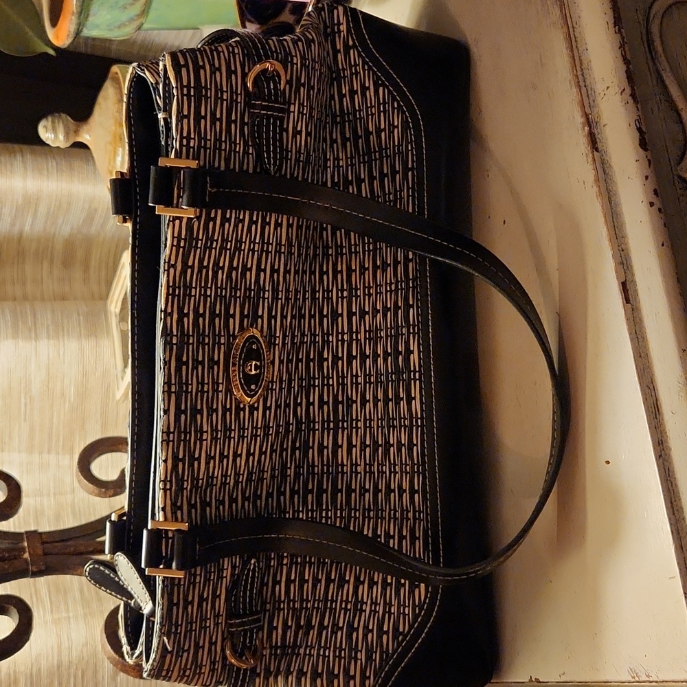 Etienne Aigner straw and leather handbag - Picture 2 of 13
